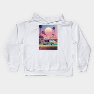 Synthwave Sunset Drive Kids Hoodie